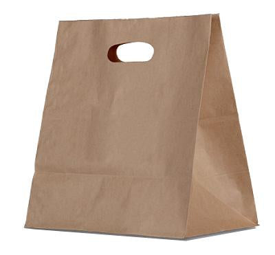 Brown kraft bag / die cut handle - 250pcs