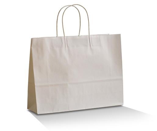 White Kraft Bag - Medium Boutique - 250pcs