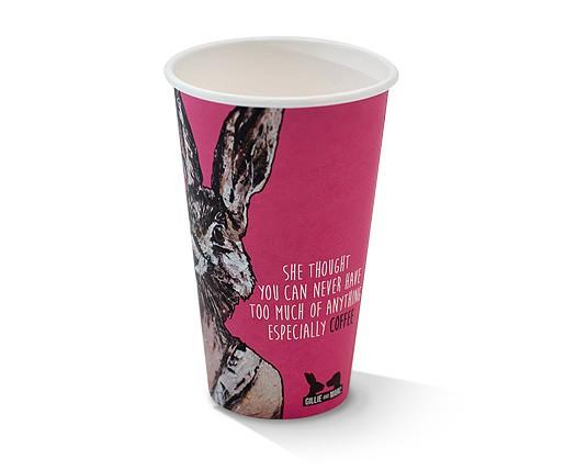 16oz SW Biodegradable PLA Coated Coffee Cup - Art Range