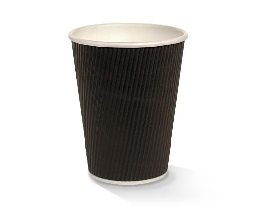 12oz TW Takeaway Coffee Cup - Black - 500pcs