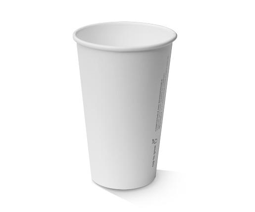 12oz Slim SW Biodegradable PLA Coated Coffee Cup - White