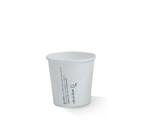 4oz SW Biodegradable PLA Coated Coffee Cup - White