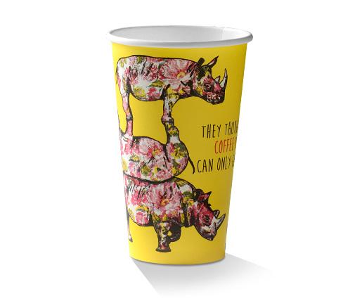 16oz SW Biodegradable PLA Coated Coffee Cup - Art Range