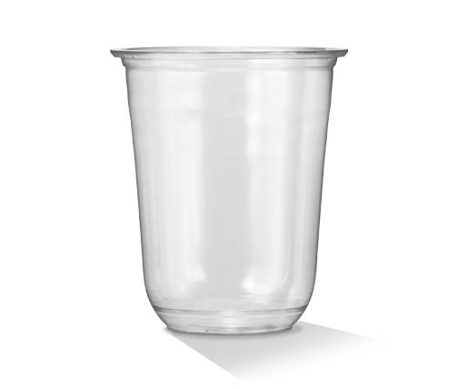 16oz / 480ml U-Shaped PET Plastic Cup - 1000pcs