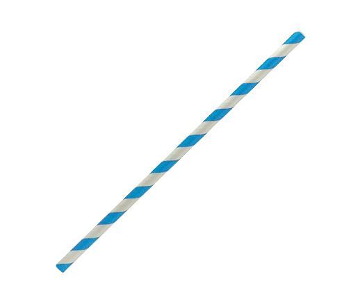 Paper Straw Cocktail - Blue Stripe - 2500pcs