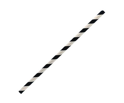 Paper Straw Regular - Black Stripe - 2500pcs
