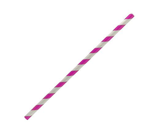 Paper Straw Regular - Pink Stripe - 2500pcs