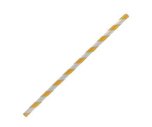 Paper Straw Regular - Yellow Stripe - 2500pcs