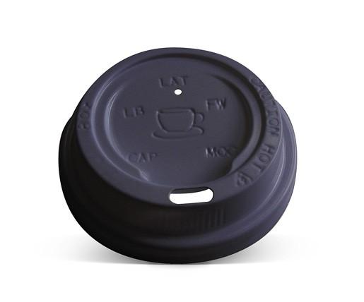 8*/12/16/20oz Plastic Hot/Cold Lid - Black - 1000pcs