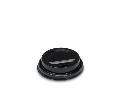 4oz Plastic Hot/Cold Lid - Black - 1000pcs