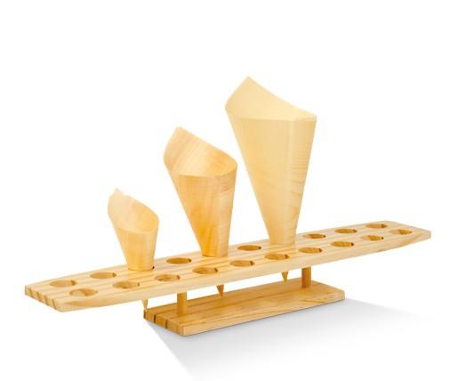 Wooden cone stand 20 holes - 16pcs