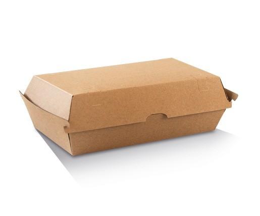 High Snack Box - Large / Brown Corrugated Kraft / Plain - 150pcs