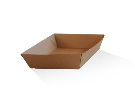 Tray medium / Brown Corrugated Kraft / Plain - 250pcs