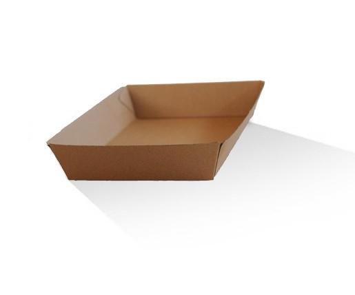 Tray large / Brown Corrugated Kraft / Plain - 250pcs