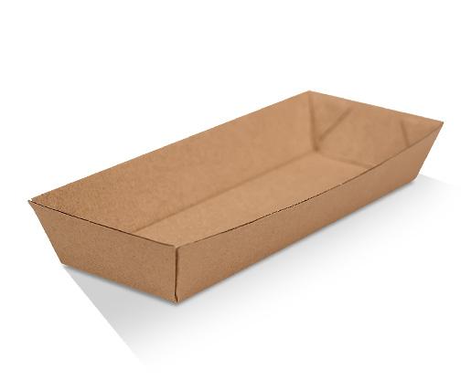 Hotdog Tray / Brown Corrugated Kraft / Plain - 600pcs